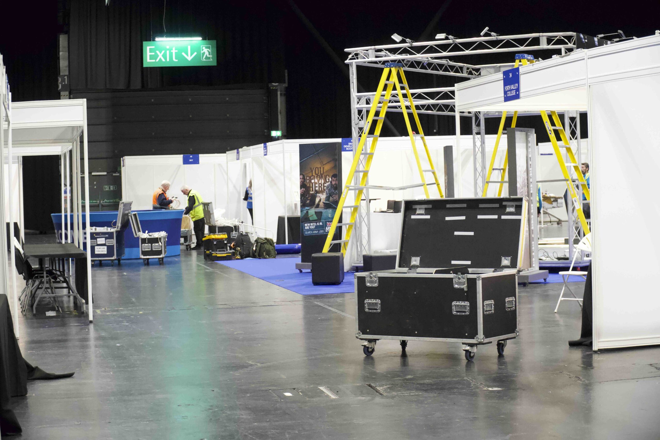 Exhibition stand build in progress